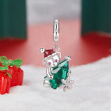 925 Sterling Silver Christmas Bear Pendant