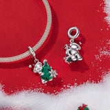 925 Sterling Silver Christmas Bear Pendant