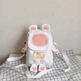 Lightweight Cartoon Crossbody Bag For Students - Blue