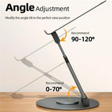 Adjustable 360 Degree Rotating Laptop Stand for 10-17 Inch Devices - Silver