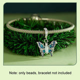925 Sterling Silver Platinum Plated Luminous Butterfly Pendant