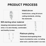 925 Sterling Silver Platinum Plated Butterfly Safety Chain Bracelet