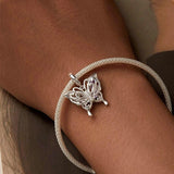 925 Sterling Silver Platinum Plated Butterfly Diy Beads