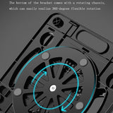 Adjustable Laptop Cooling Stand - Foldable Design - Black