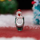 925 Sterling Silver Santa Bracelet Christmas Beads