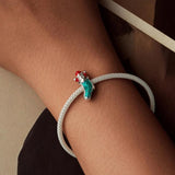 925 Sterling Silver Santa Bracelet Christmas Beads