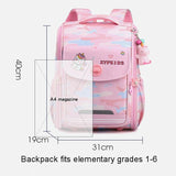 Double School Backpack for Girls - Pink