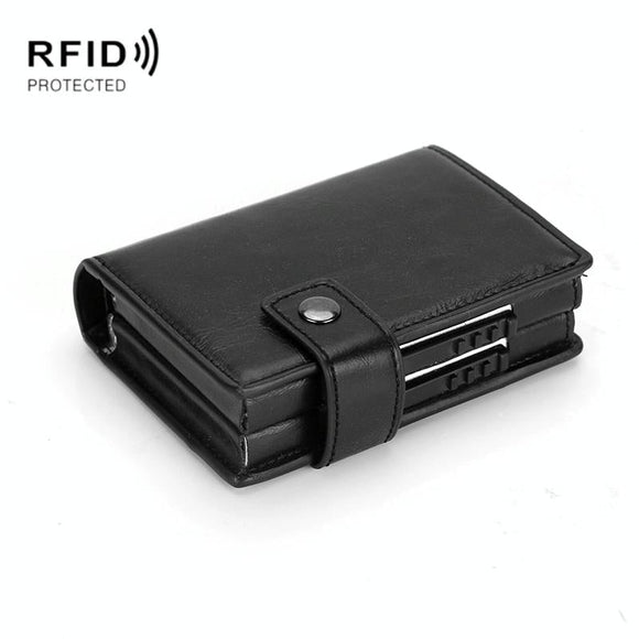 Secure Dual Card Wallet with Rfid Blocking - Mad Horse Black