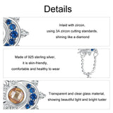 925 Sterling Silver Sun Moon Beaded Diy Pendant