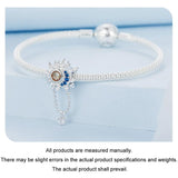 925 Sterling Silver Sun Moon Beaded Diy Pendant