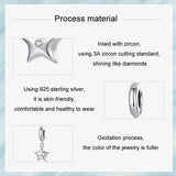 925 Sterling Silver Oxidized Star Bracelet With Beads