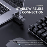 3-In-1 Usb Aluminum Mini Hub Adapter - Black