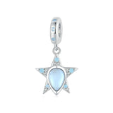 925 Sterling Silver Blue Star Beaded Bracelet