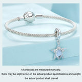 925 Sterling Silver Blue Star Beaded Bracelet