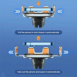 15w Fast Wireless Charger with Infrared Sensor for C10 Car Navigation - Transparent Stand - Gray