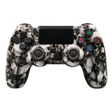Wireless Bluetooth Game Controller for Ps4 with Dual Vibration and Light Strip - White