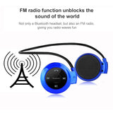 Wireless Mini-503 Earphones with Fm Radio & 32gb Tf Card Support - Black