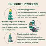925 Sterling Silver Christmas Tree House Bracelet Beads