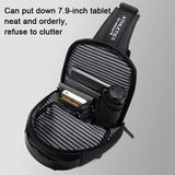 Compact Shoulder Sling USB Crossbody Chest Bag For Men - Black