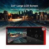 2.4 Inch Touch Mp4 / Mp3 Player 4Gb Memory E Book / Alarm / Timer No Bluetooth - Red