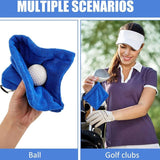 Blue Terry Towel for Wet and Dry Golf Cleaning with Hook