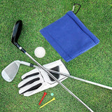 Blue Terry Towel for Wet and Dry Golf Cleaning with Hook