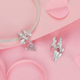 925 Sterling Silver Paper Airplane Love Letter Pendant