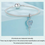 925 Sterling Silver Blue Heart Balloon Diy Beads