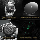 Waterproof Dual Calendar Quartz Watch for Men with Luminous Design - Black