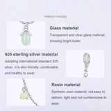 925 Sterling Silver Water Drop Safety Chain Bracelet