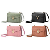 Stylish Crocodile Leather Crossbody Phone Bag - Black