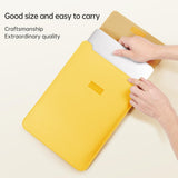 11 / 12 Inch Leather Computer Bag - Lightweight & Portable - 4 in 1 - Yellow