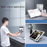 Adjustable Aluminum Laptop Cooling Bracket - Desktop - Gray