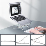 Adjustable Aluminum Laptop Cooling Bracket - Desktop - Gray
