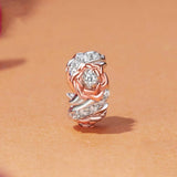 925 Sterling Silver Diy Beaded Rose Bracelet