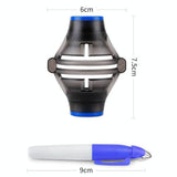 360-degree Rotatable Golf Ball Scriber with 2 Pens - Draw Five Lines