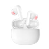 White Dual Noise Canceling Bluetooth Headphones with Anc & Enc Call