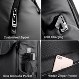 Waterproof Anti-theft Laptop Backpack for Daily Work and Business - 15.6 Inch - Black