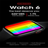 1.75 Inch Ips Smart Watch Waterproof Temp / Heart / Bp / Sleep Monitoring - Black