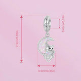 925 Sterling Silver Fantasy Moon Cat Pendant Plated