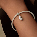 925 Sterling Silver Fantasy Moon Cat Pendant Plated