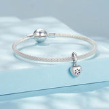 925 Sterling Silver Oxidized Snowflake Heart Diy Beads