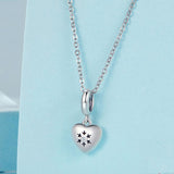 925 Sterling Silver Oxidized Snowflake Heart Diy Beads