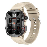 1.96 Inch Colour Screen Smart Watch Silicone Strap Support Bluetooth Call - Black