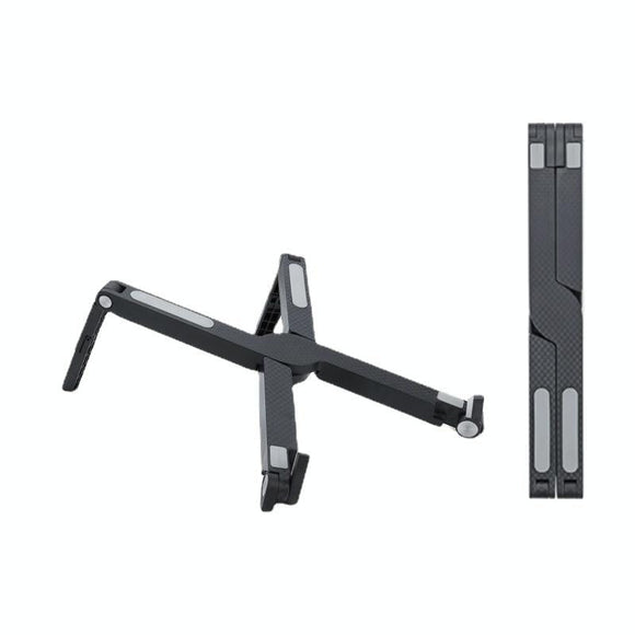 Foldable Non-slip Laptop Stand - Plastic Silicone - Black