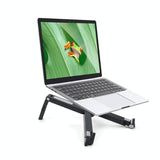 Foldable Non-slip Laptop Stand - Plastic Silicone - Black