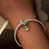 925 Sterling Silver Platinum Plated Butterfly Water Drop Diy Beads