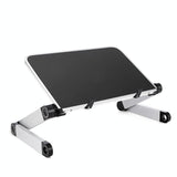 Adjustable Folding Laptop Stand - 360 Degree Rotation Aluminum Alloy - Black