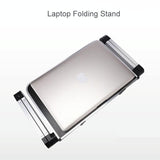 Adjustable Folding Laptop Stand - 360 Degree Rotation Aluminum Alloy - Black