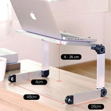 Adjustable Folding Laptop Stand - 360 Degree Rotation Aluminum Alloy - Black
